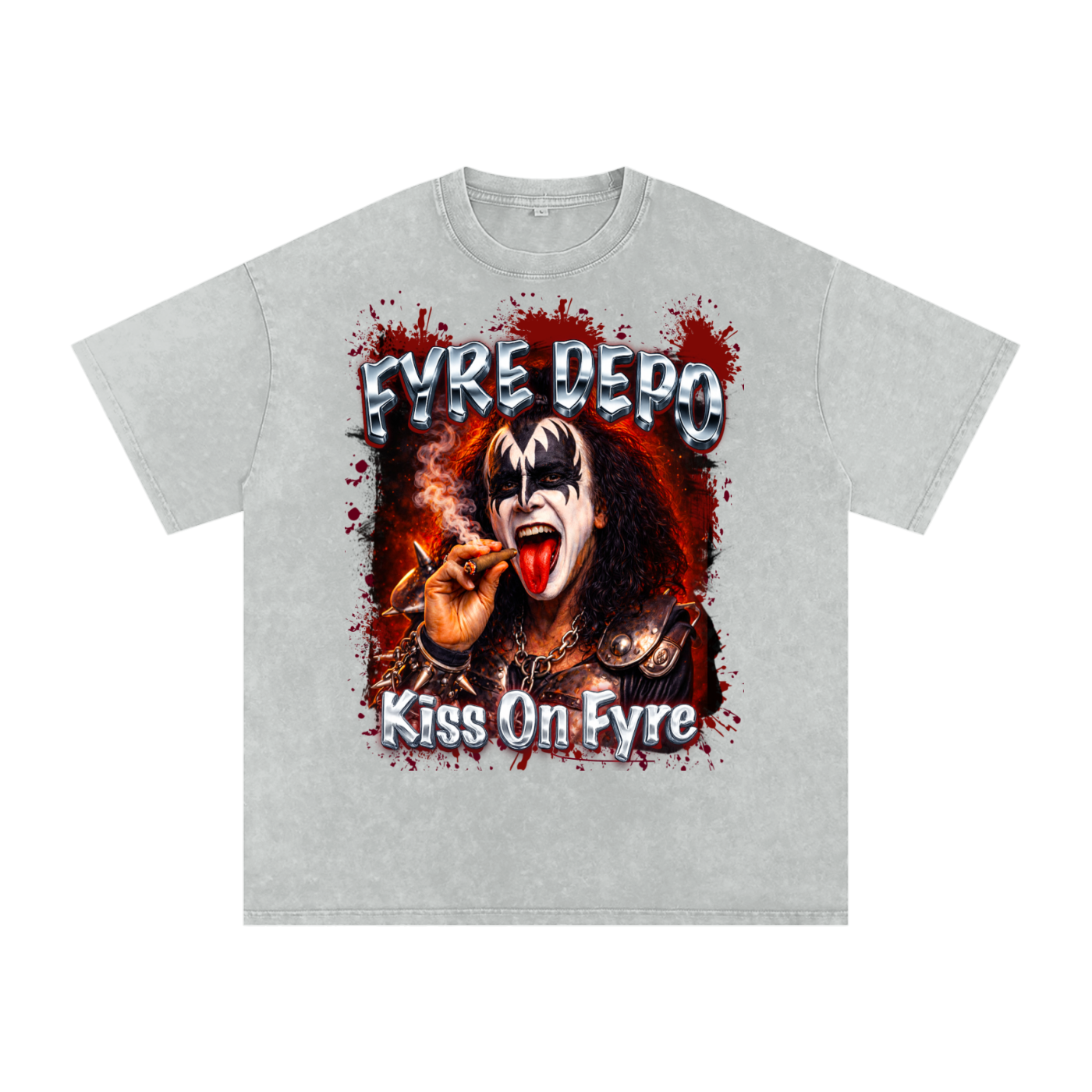 Kiss On Fyre Oversized Cotton T-Shirt