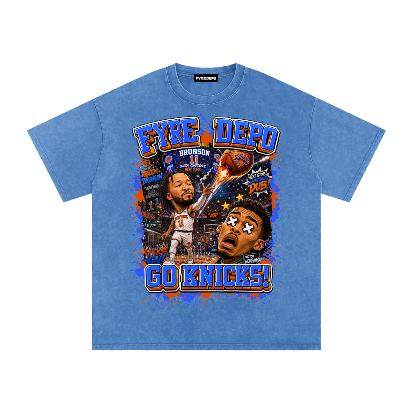 Snow Washed Oversized Cotton T-Shirt