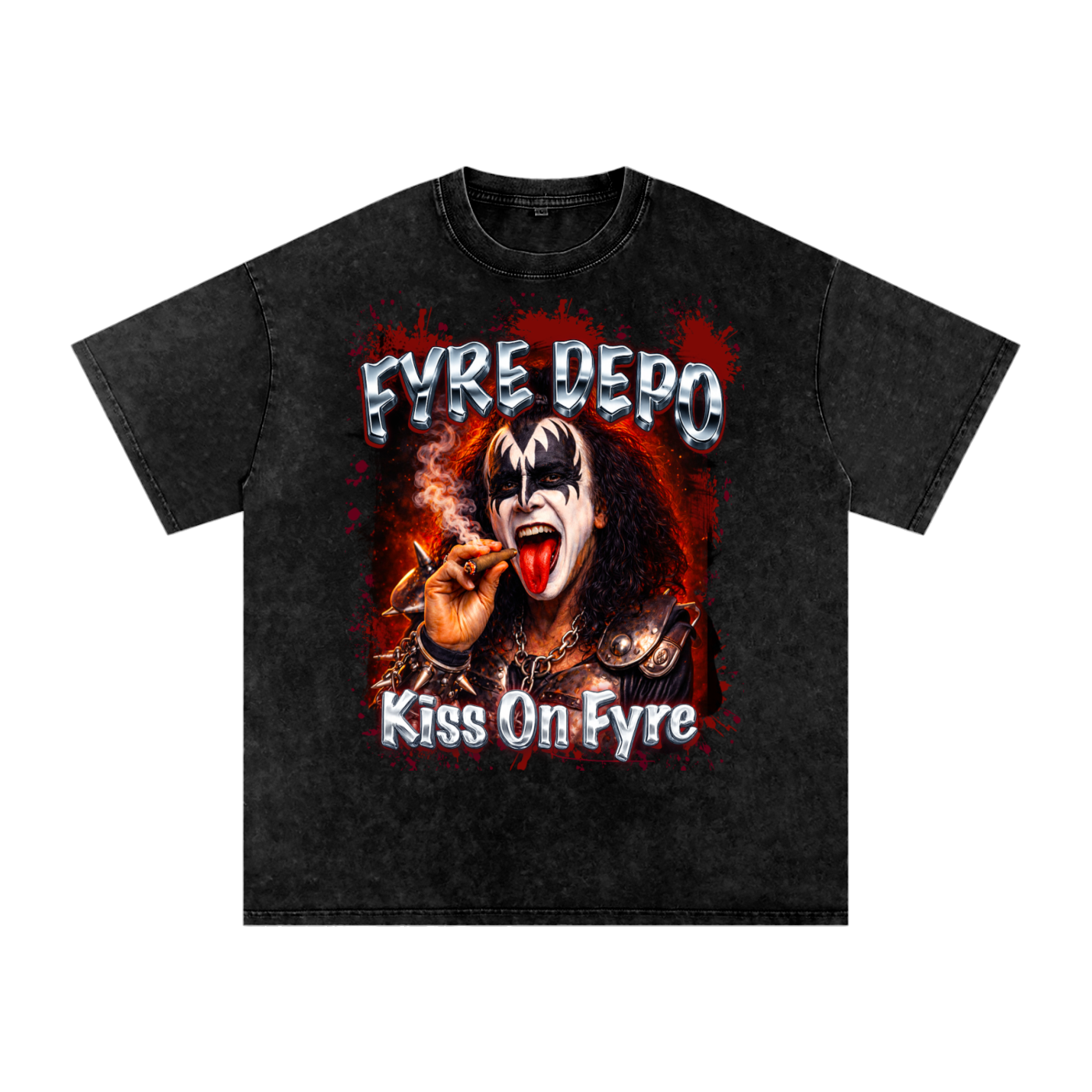 Kiss On Fyre Oversized Cotton T-Shirt