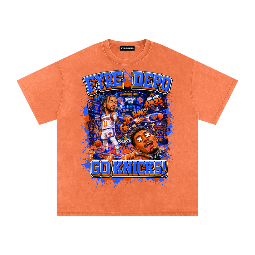 Snow Washed Oversized Cotton T-Shirt