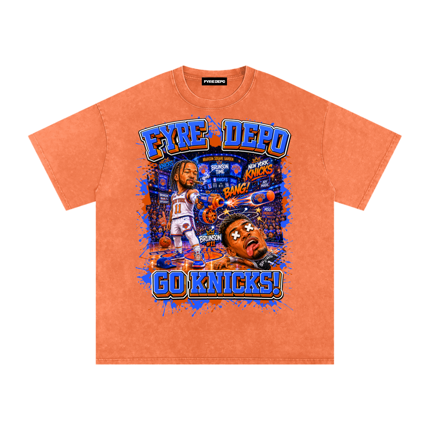Snow Washed Oversized Cotton T-Shirt
