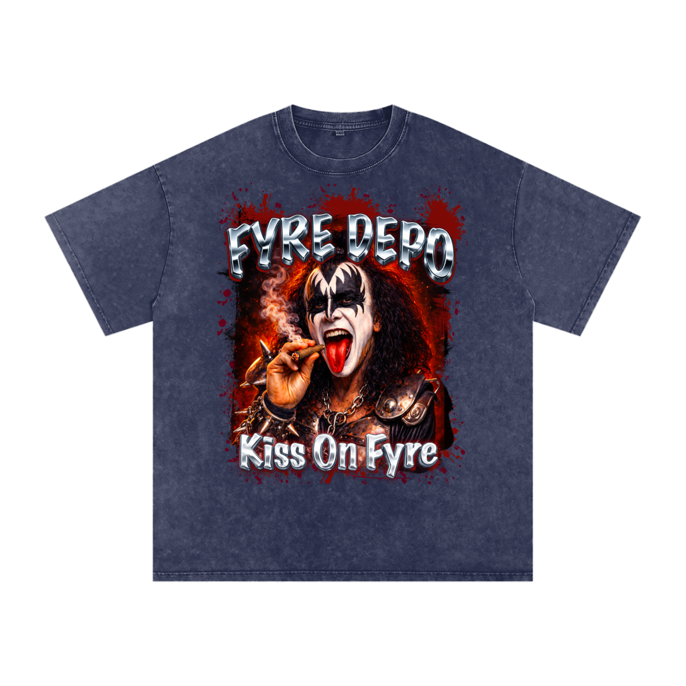 Kiss On Fyre Oversized Cotton T-Shirt